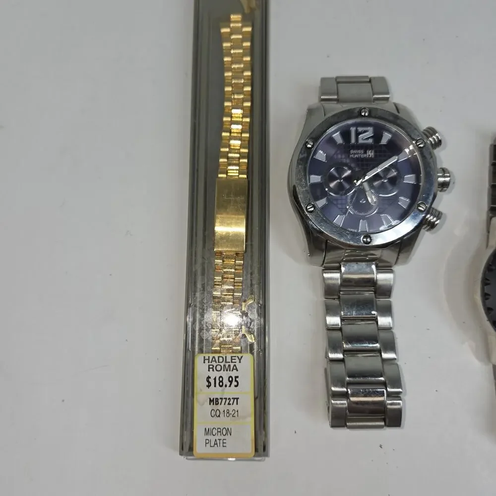 Swiss Hunter Hadley Roma Men Watch Lot Watches Timepiece Silver Mens